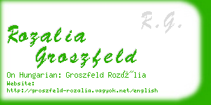 rozalia groszfeld business card